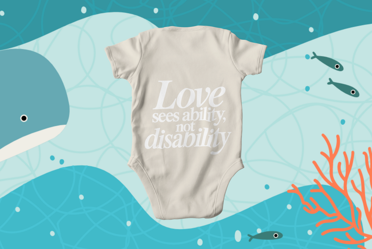 Love sees ability, not disability Baby Bodysuit