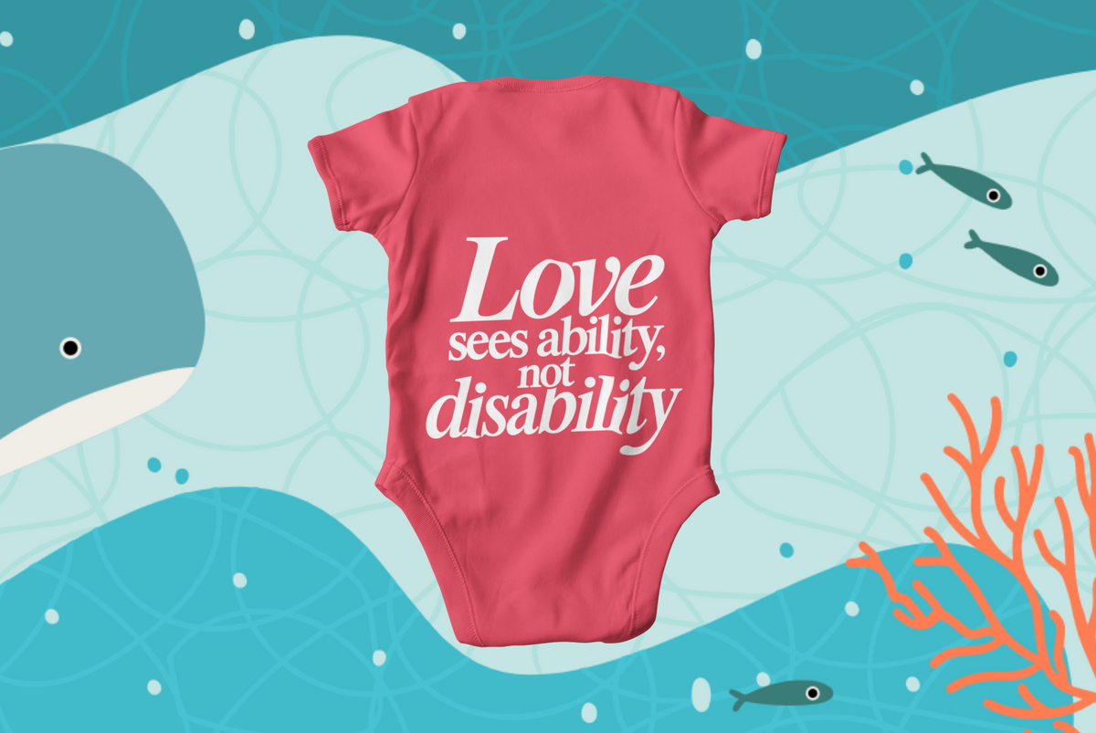 Love sees ability, not disability Baby Bodysuit