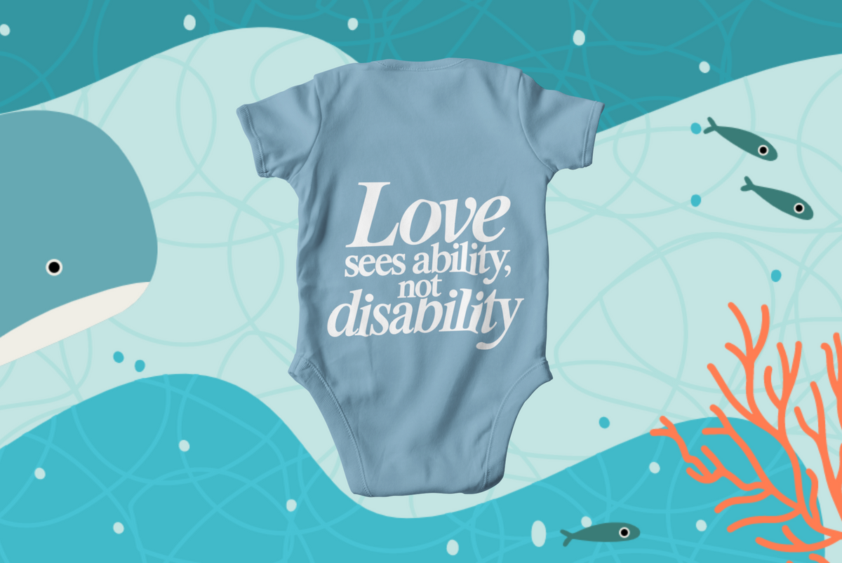 Love sees ability, not disability Baby Bodysuit