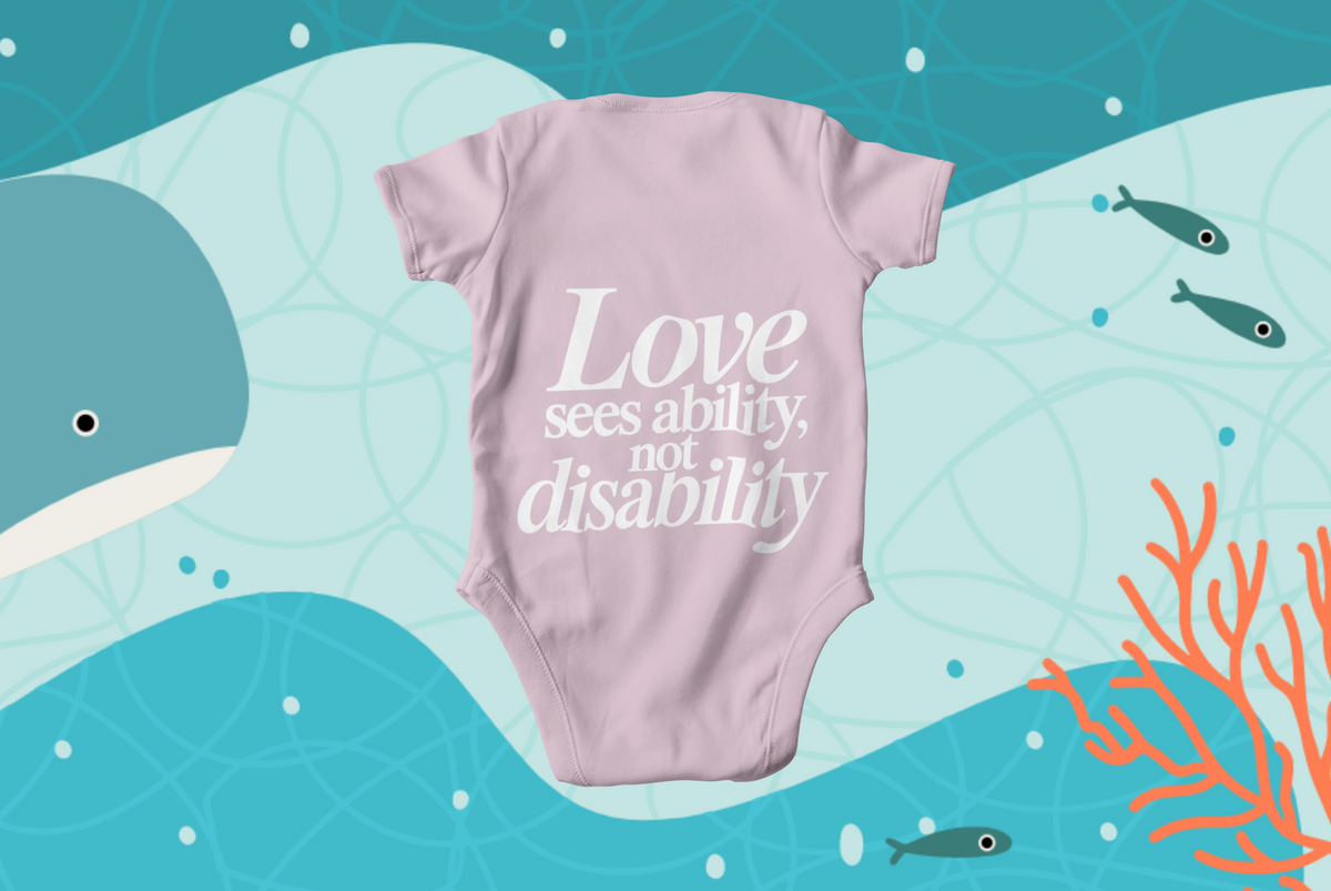 Love sees ability, not disability Baby Bodysuit