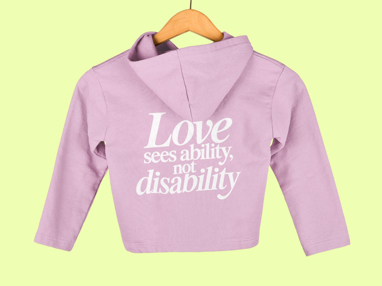 Love sees ability, not disability Youth Hoodie