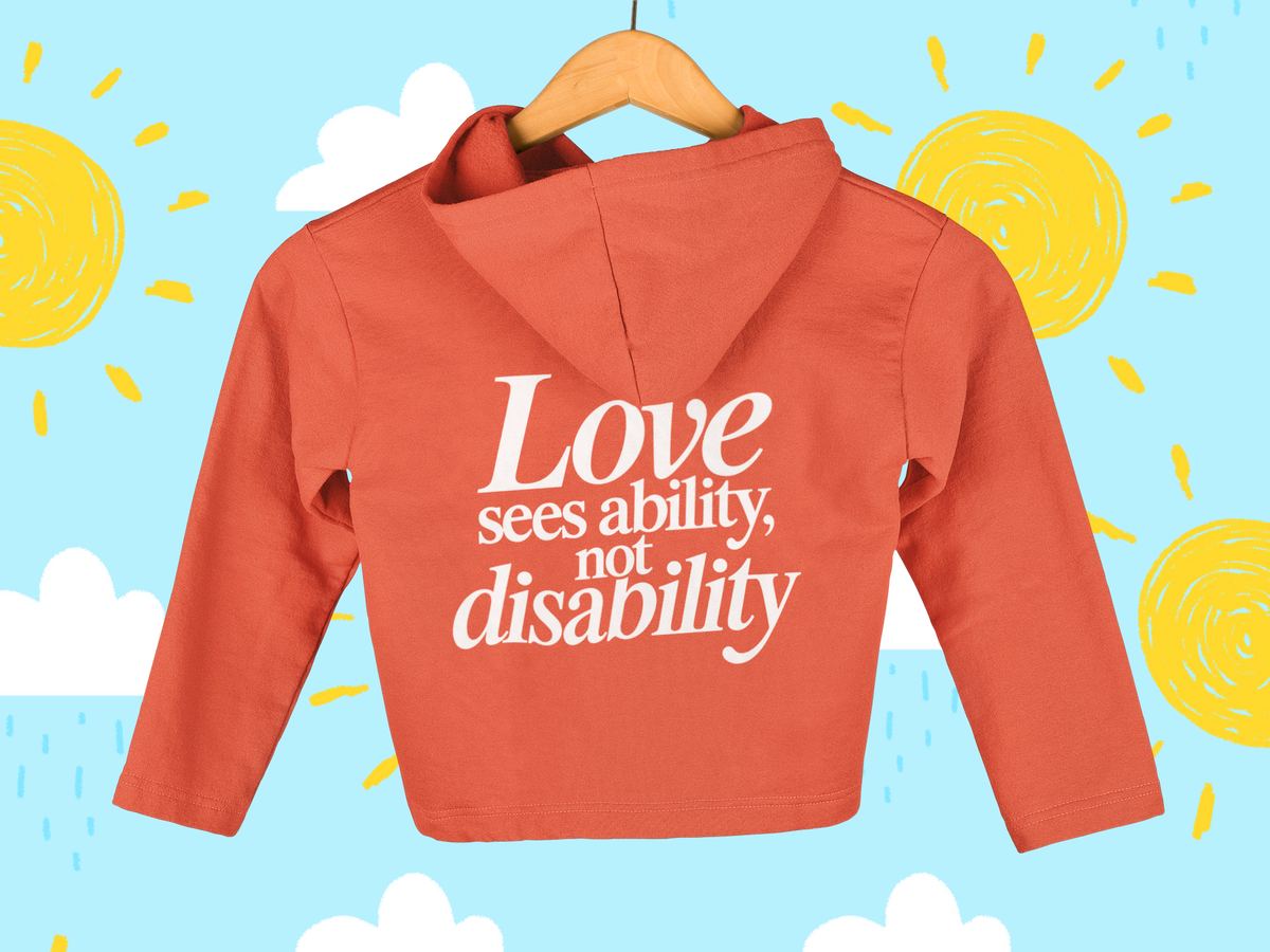 Love sees ability, not disability Youth Hoodie
