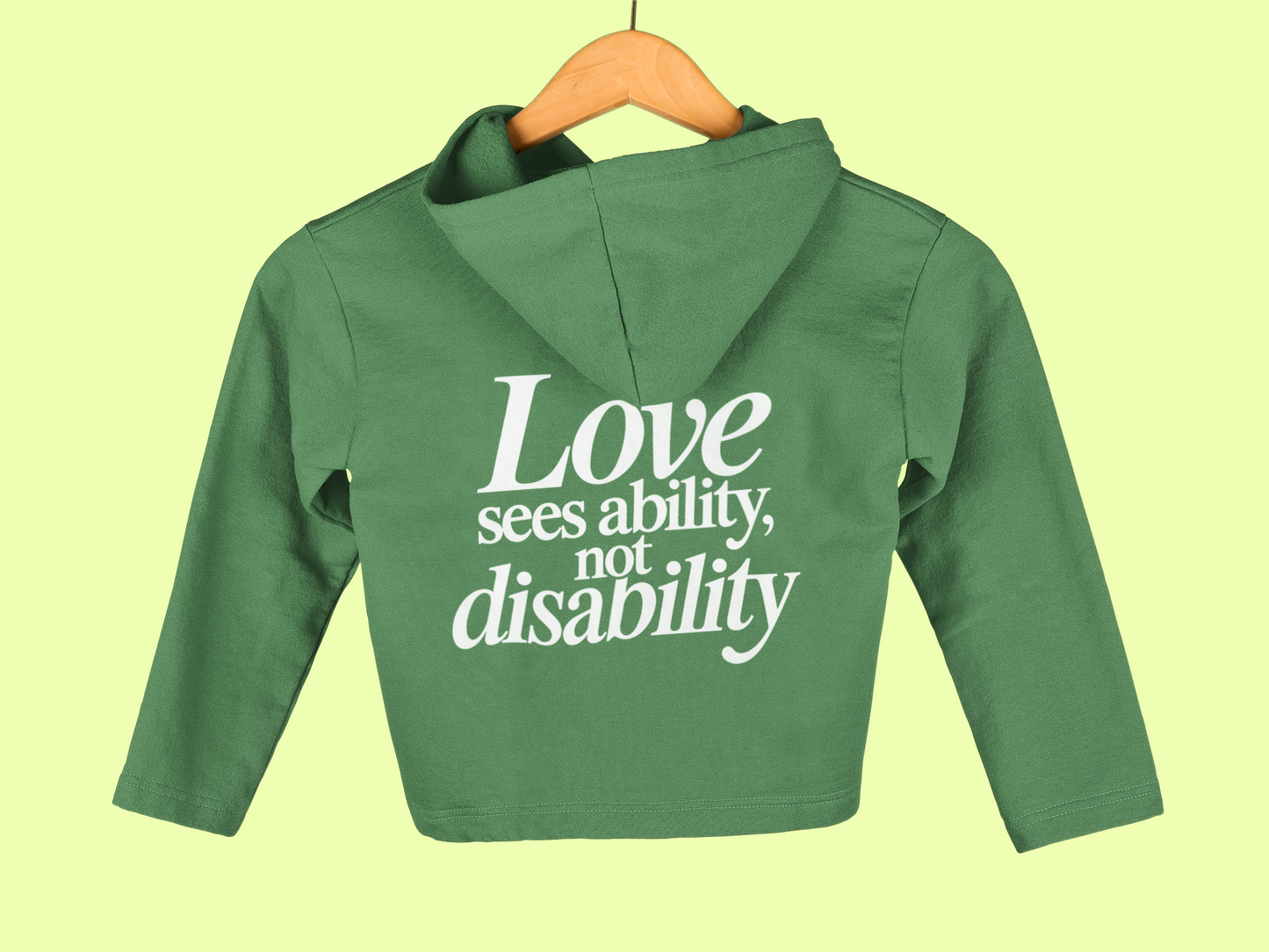 Love sees ability, not disability Youth Hoodie