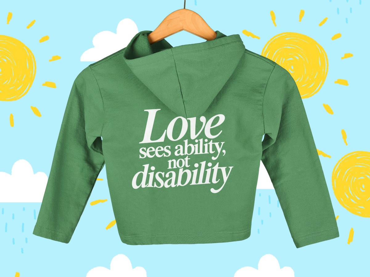 Love sees ability, not disability Youth Hoodie