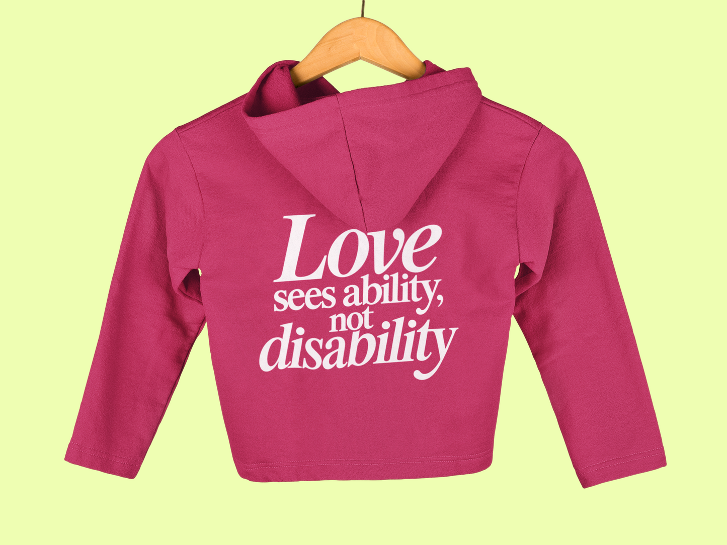 Love sees ability, not disability Youth Hoodie