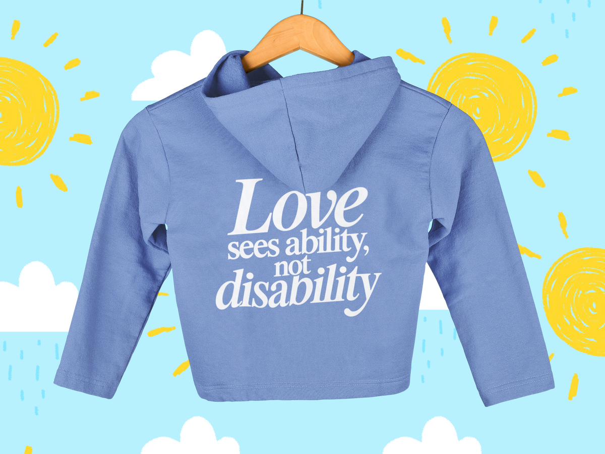 Love sees ability, not disability Youth Hoodie