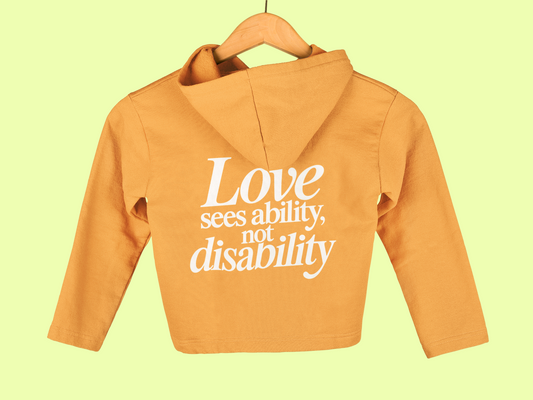 Love sees ability, not disability Youth Hoodie
