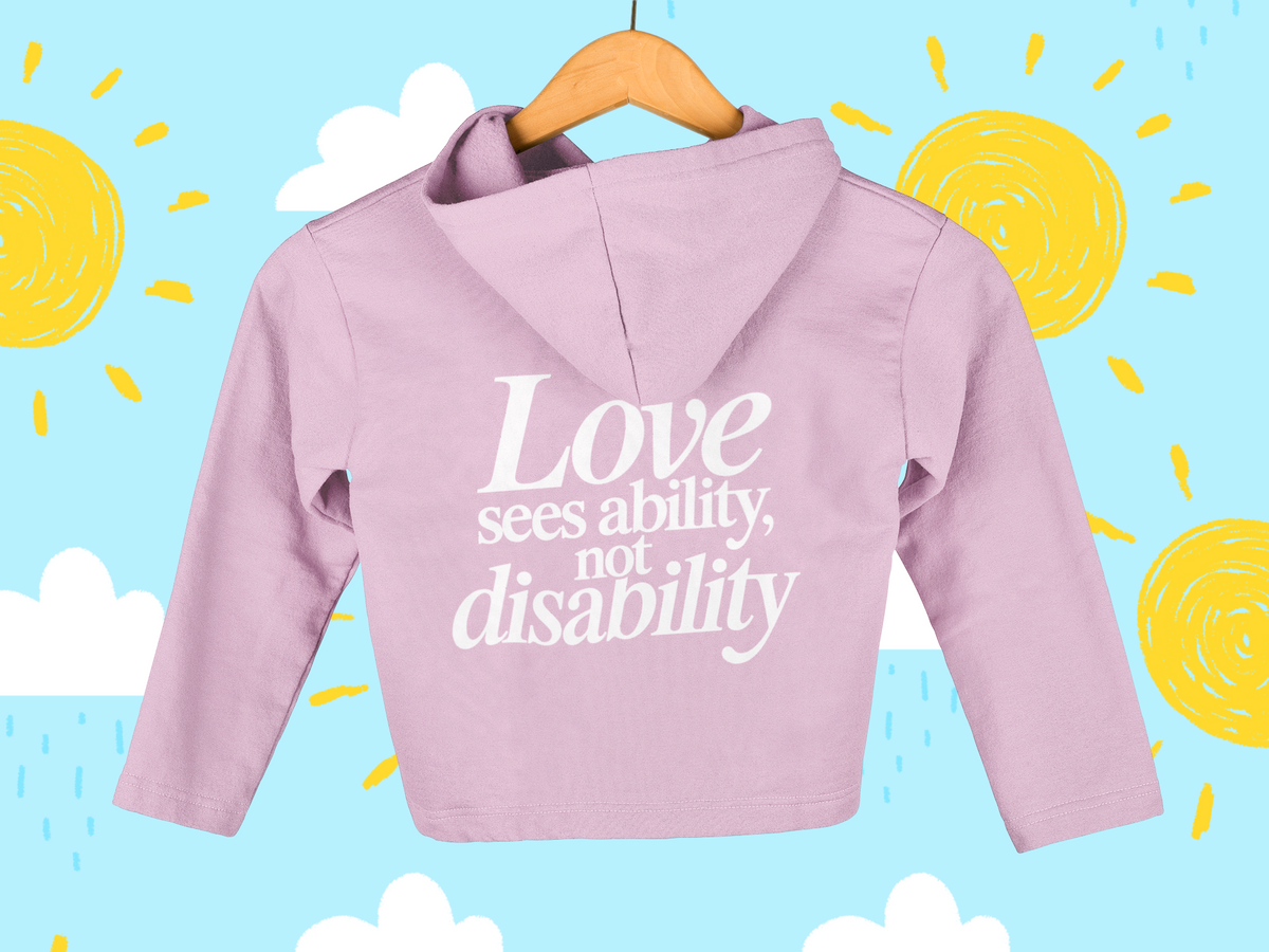 Love sees ability, not disability Youth Hoodie