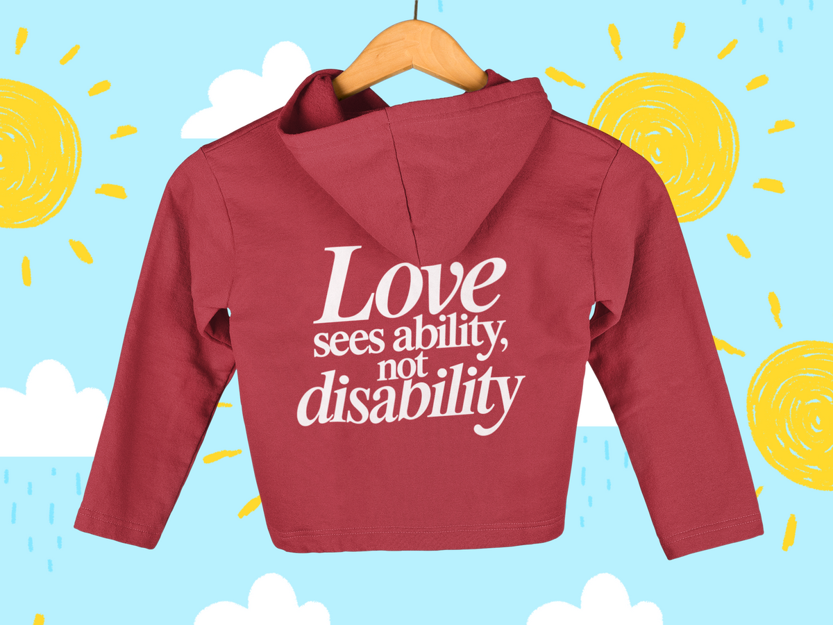 Love sees ability, not disability Youth Hoodie