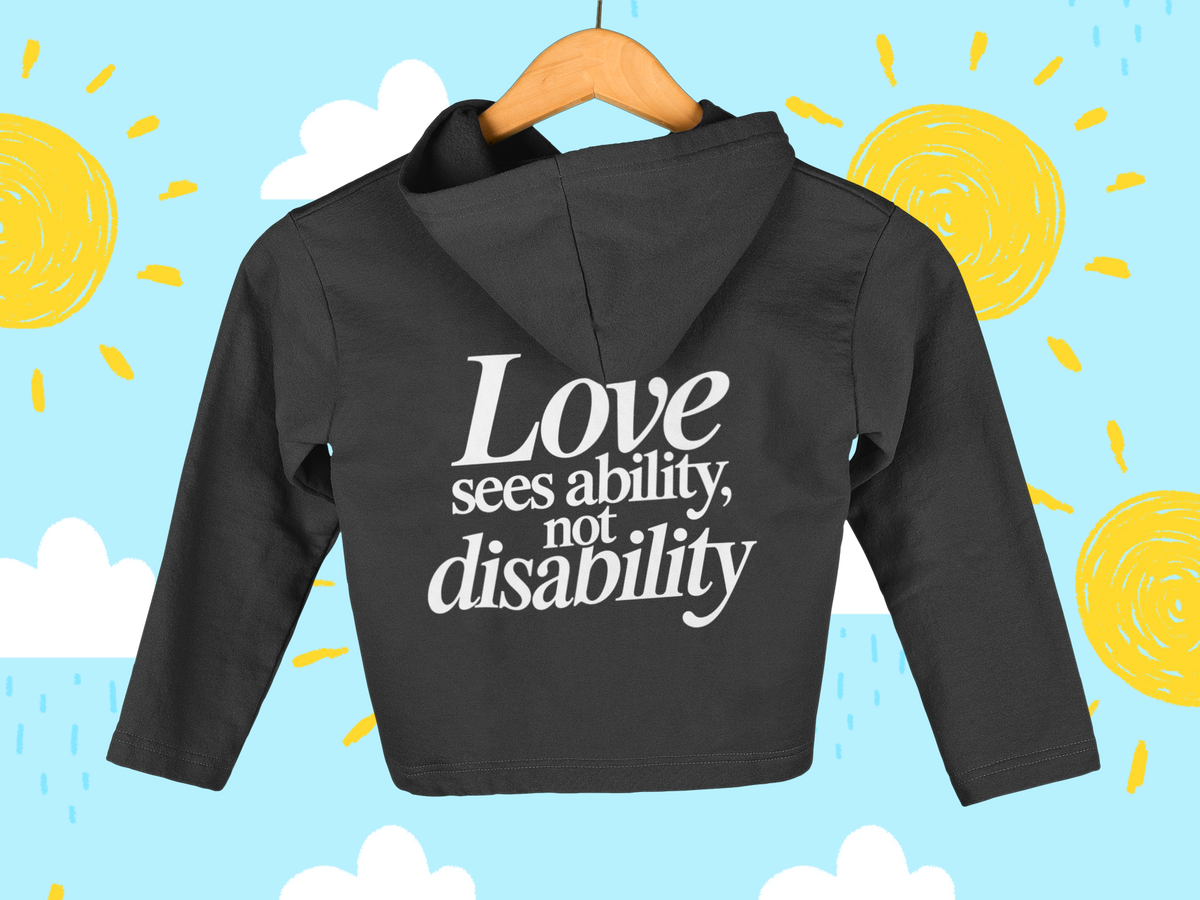 Love sees ability, not disability Youth Hoodie