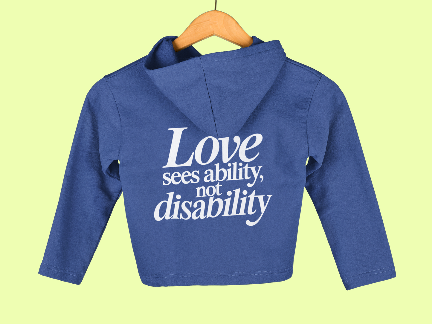 Love sees ability, not disability Youth Hoodie